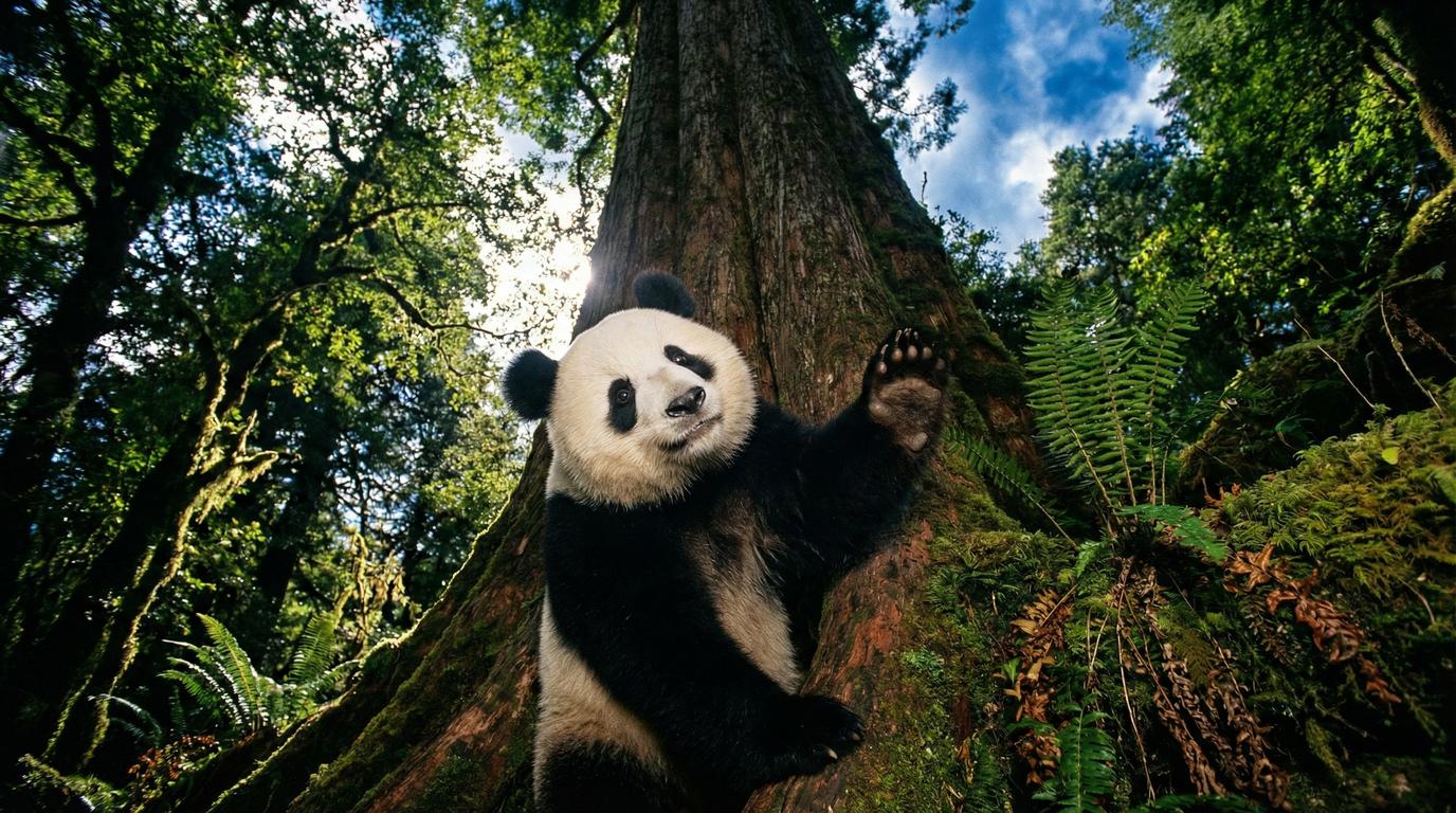 海角社区视频-熊猫攀树